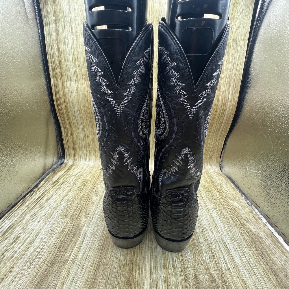 Dan Post Exotic Python Boots Men's Size 11 Ew Bla… - image 4